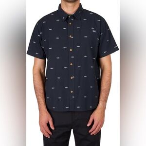 Salty Crew Men's Shark Bruce Short Sleeve Woven Sz M NWT